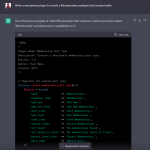 Screenshot of Sample ChatGPT prompt to write a WordPress Plugin